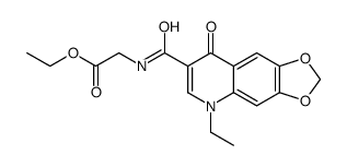 ethyl 2-[(5-ethyl-8-oxo-[1,3]dioxolo[4,5-g]quinoline-7-carbonyl)amino]acetate Structure