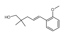 5-(2-methoxyphenyl)-2,2-dimethylpent-4-en-1-ol结构式