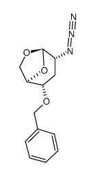 .beta.-D-ribo-Hexopyranose, 1,6-anhydro-2-azido-2,3-dideoxy-4-O-(phenylmethyl)- Structure