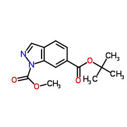 1-Boc-1H-吲唑-6-甲酸甲酯结构式