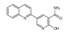 2-oxo-5-quinolin-2-yl-1H-pyridine-3-carboxamide结构式
