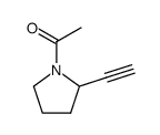 Pyrrolidine, 1-acetyl-2-ethynyl- (9CI) Structure