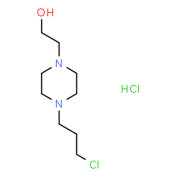 1-(2-Hydroxyethyl)-4-(chloropropyl)piperazine hydrochloride Structure