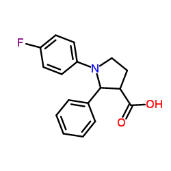 1-(4-FLUOROPHENYL)-2-PHENYLPYRROLIDINE-3-CARBOXYLIC ACID Structure