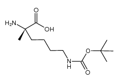 (S)-2-氨基-6-((叔丁氧基羰基)氨基)-2-甲基己酸结构式