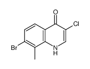 7-Bromo-3-chloro-4-hydroxy-8-methylquinoline结构式