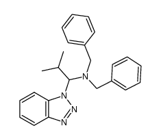 N-[α-(benzotriazol-1-yl)-β-methylpropyl]dibenzylamine结构式