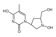 1-[(3R,5R)-1-hydroxy-5-(hydroxymethyl)pyrrolidin-3-yl]-5-methylpyrimidine-2,4-dione结构式