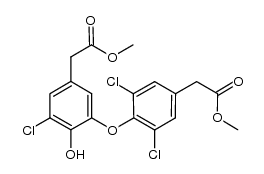 methyl 2-(3-chloro-5-(2,6-dichloro-4-(2-methoxy-2-oxoethyl)phenoxy)-4-hydroxyphenyl)acetate结构式