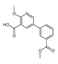 2-methoxy-5-(3-methoxycarbonylphenyl)pyridine-3-carboxylic acid Structure