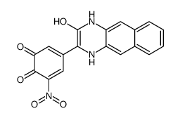 2-(3-hydroxy-5-nitro-4-oxocyclohexa-2,5-dien-1-ylidene)-1,4-dihydrobenzo[g]quinoxalin-3-one Structure