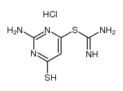 S-(2-amino-6-mercaptopyrimidin-4-yl)thiouronium chloride structure