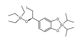 (R)-5-(2-iodo-1-((triethylsilyl)oxy)ethyl)-2,2-diisopropylbenzo[d][1,3,2]dioxasilole结构式