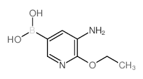 (5-Amino-6-ethoxypyridin-3-yl)boronic acid结构式