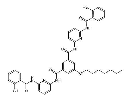 1,3-bis[[[6-(2-mercaptobenzoylamino)pyrid-2-yl]amino]carbonyl]-5-(heptyloxy)benzene结构式