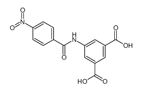 5-[(4-nitrobenzoyl)amino]benzene-1,3-dicarboxylic acid Structure