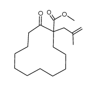 methyl 1-(2'-methyl-2'-propenyl)-2-oxocyclododecanoate Structure