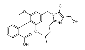 4'-((2-butyl-4-(hydroxymethyl)-5-chloro-1H-imidazolyl)methyl)-2',6'-dimethoxy(1,1'-biphenyl)-2-carboxylic acid结构式