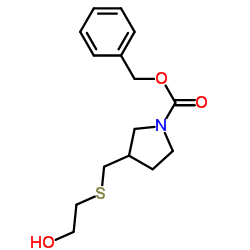 Benzyl 3-{[(2-hydroxyethyl)sulfanyl]methyl}-1-pyrrolidinecarboxylate结构式