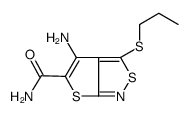 4-amino-3-propylsulfanylthieno[2,3-c][1,2]thiazole-5-carboxamide结构式