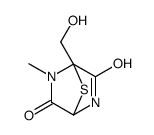7-Thia-2,5-diazabicyclo[2.2.1]heptane-3,6-dione,1-(hydroxymethyl)-2-methyl-(9CI) structure