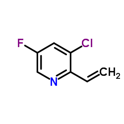 3-Chloro-5-fluoro-2-vinylpyridine结构式