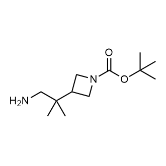 3-(1-氨基-2-甲基丙-2-基)氮杂环丁烷-1-羧酸叔丁酯结构式