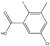 5-Chloro-2-iodo-3-methyl-benzoic acid结构式