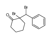 2-bromo-2-[bromo(phenyl)methyl]cyclohexan-1-one Structure