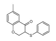 6-methyl-3-phenylsulfanyl-2,3-dihydrochromen-4-one结构式