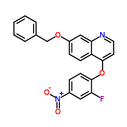 7-苄氧基-4-(2-氟-4-硝基苯氧基)喹啉结构式