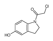 1H-Indol-5-ol, 1-(chloroacetyl)-2,3-dihydro- (9CI) Structure