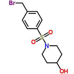 1-{[4-(Bromomethyl)phenyl]sulfonyl}-4-piperidinol Structure