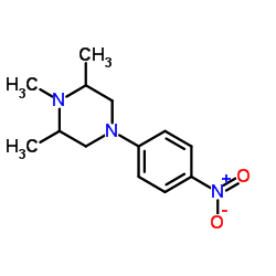 1,2,6-Trimethyl-4-(4-nitrophenyl)piperazine结构式