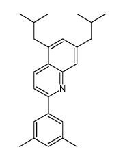 2-(3,5-dimethylphenyl)-5,7-diisobutylquinoline结构式