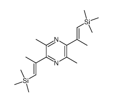 3,6-dimethyl-2,5-bis(1-(trimethylsilyl)propen-2-yl)pyrazine结构式