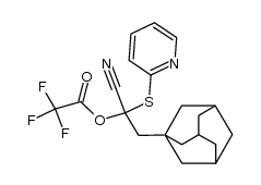 2-(adamantan-1-yl)-1-cyano-1-(pyridin-2-ylthio)ethyl 2,2,2-trifluoroacetate结构式