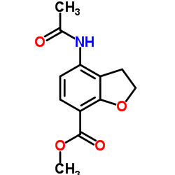 4-乙酰氨基-2,3-二氢苯并呋喃-7-甲酸甲酯结构式
