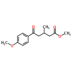 Methyl 5-(4-methoxyphenyl)-3-methyl-5-oxopentanoate结构式