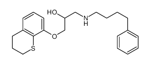 1-(3,4-dihydro-2H-thiochromen-8-yloxy)-3-(4-phenylbutylamino)propan-2-ol结构式