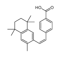 4-[(E)-2-(3,5,5,8,8-pentamethyl-6,7-dihydronaphthalen-2-yl)ethenyl]benzoic acid结构式