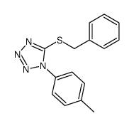 5-benzylsulfanyl-1-(4-methylphenyl)tetrazole结构式