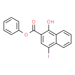 1-Hydroxy-4-iodo-2-naphthoic acid phenyl ester结构式