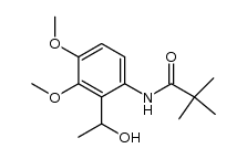 3',4'-dimethoxy-2'-(α-hydroxyethyl)-2,2-dimethylpropioanilide结构式