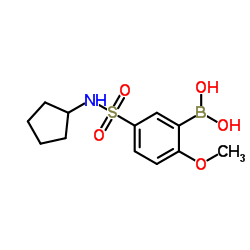 (5-(N-cyclopentylsulfamoyl)-2-Methoxyphenyl)boronic acid Structure