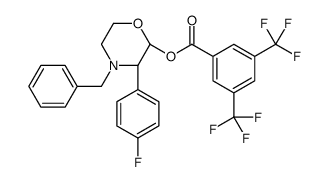 (2R,3S)-4-Benzyl-3-(4-fluorophenyl)-2-morpholinyl 3,5-bis(trifluo romethyl)benzoate Structure