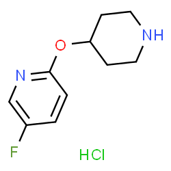 5-Fluoro-2-(piperidin-4-yloxy)pyridine hydrochloride结构式