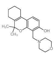 6,6-dimethyl-4-(morpholin-4-ylmethyl)-7,8,9,10-tetrahydrobenzo[c]chromen-3-ol结构式