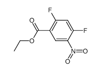 2,4-二氟-5-硝基苯甲酸乙酯结构式
