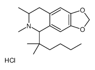 6,7-dimethyl-5-(2-methylhexan-2-yl)-5,6,7,8-tetrahydro-[1,3]dioxolo[4,5-g]isoquinolin-6-ium,chloride结构式